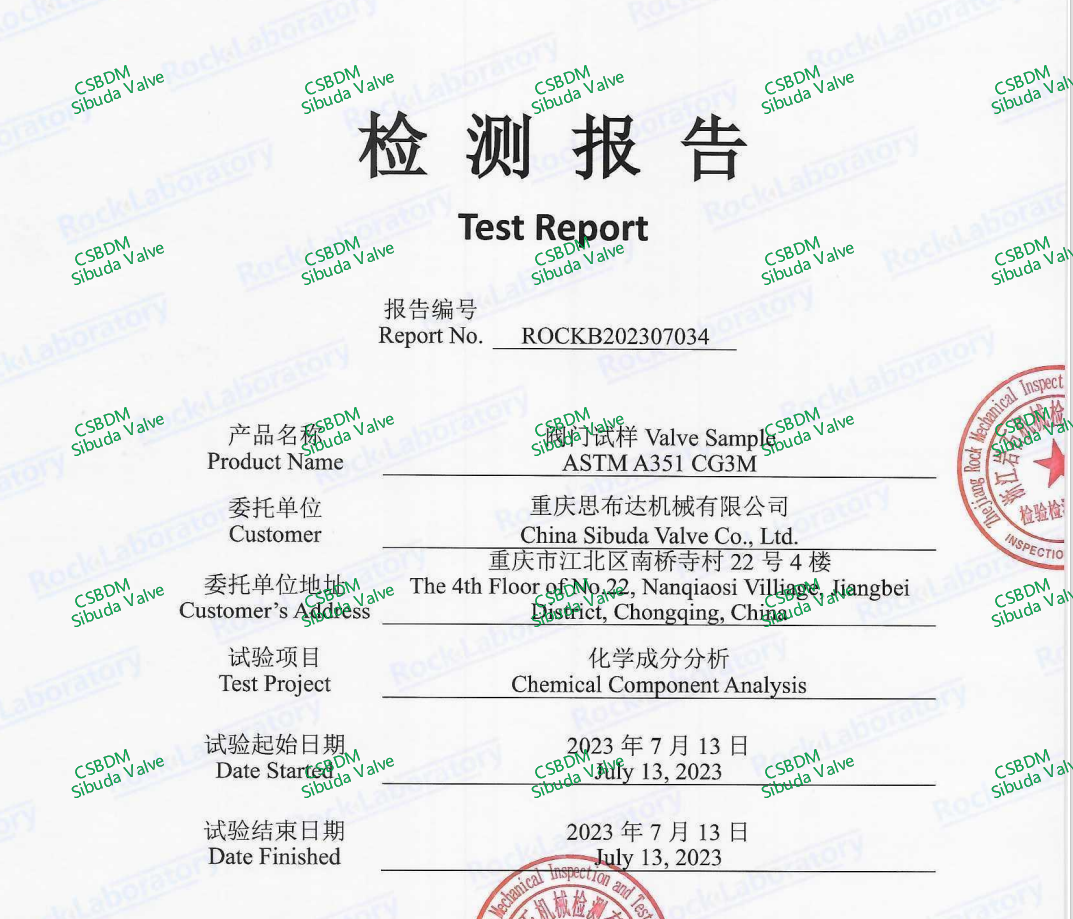 Komponenten Analyse, Härte, Zug, Schlag, Ferritgehalt Testbericht_Für Ventile oder Teile9